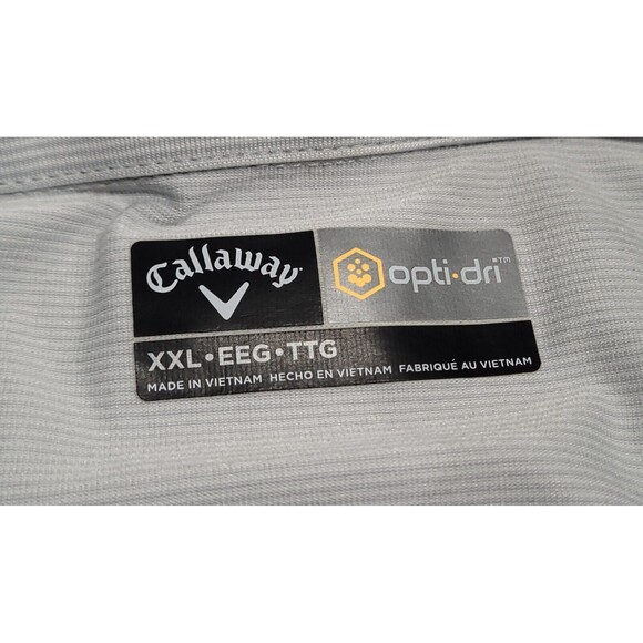 Callaway Polo Opti-Dri Golf Performance Gray NWOT 2XL - Picture 11 of 12